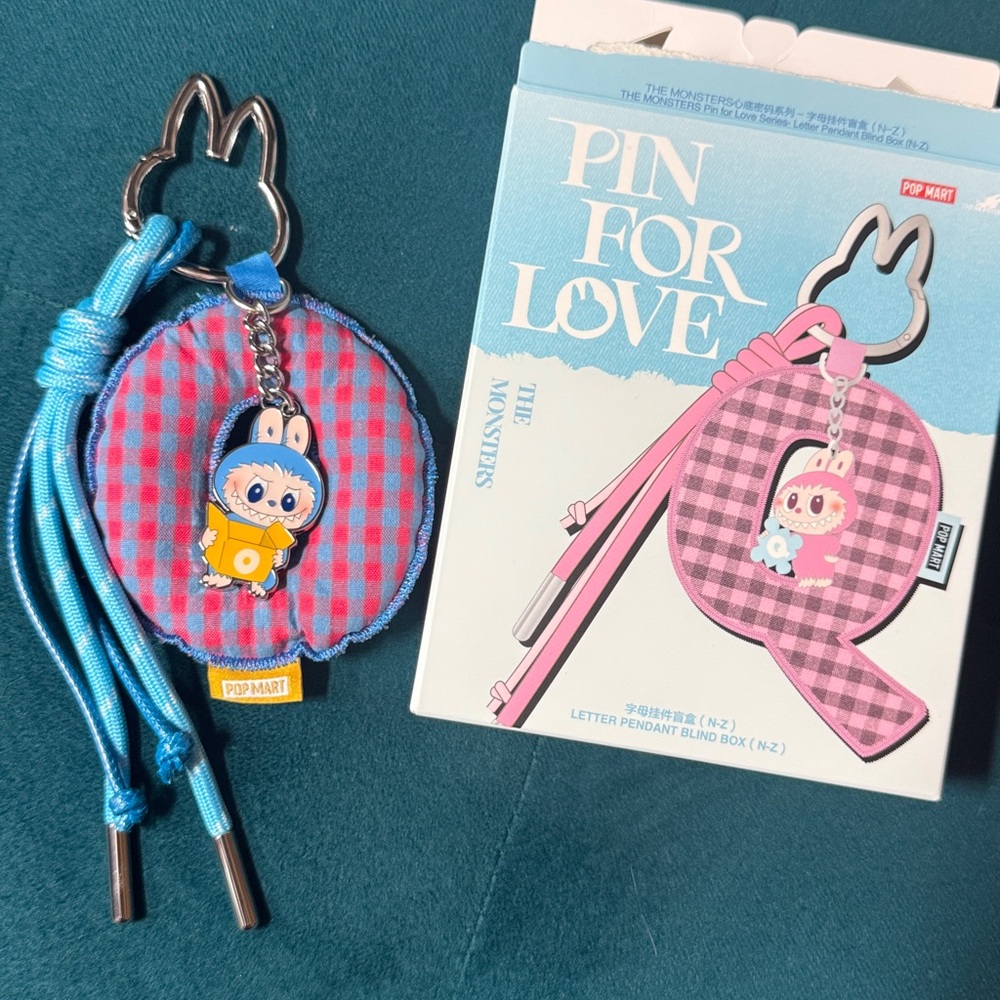 LABUBU Pin for Love Series Letter "O" Keychain Pop Mart New Open Ships from USA